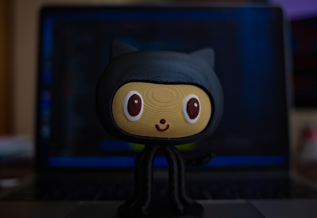 wooden GitHub octocat 